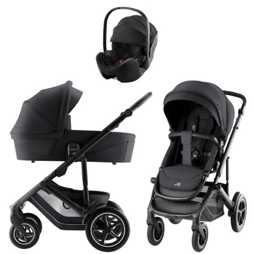 Комплект 3в1 Britax Roemer коляска SMILE 5Z STYLE + автокресло BABY-SAFE CORE Space Black