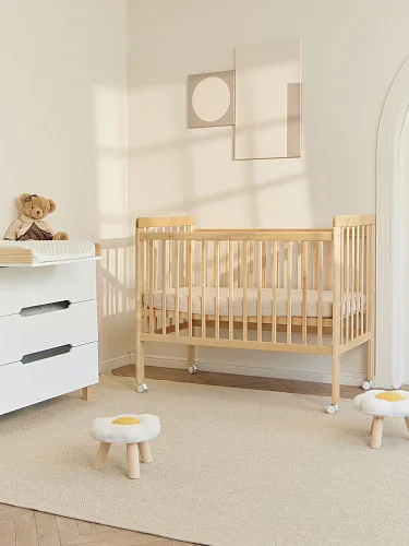 Кроватка детская Happy Baby MIRRA LIGHT c матрасом и простынёй