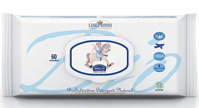 Салфетки влажные детские органические Linea Bimbi 60шт.
