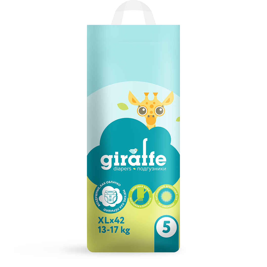 Подгузники LOVULAR GIRAFFE XL 13-17кг, 42шт/уп 1
