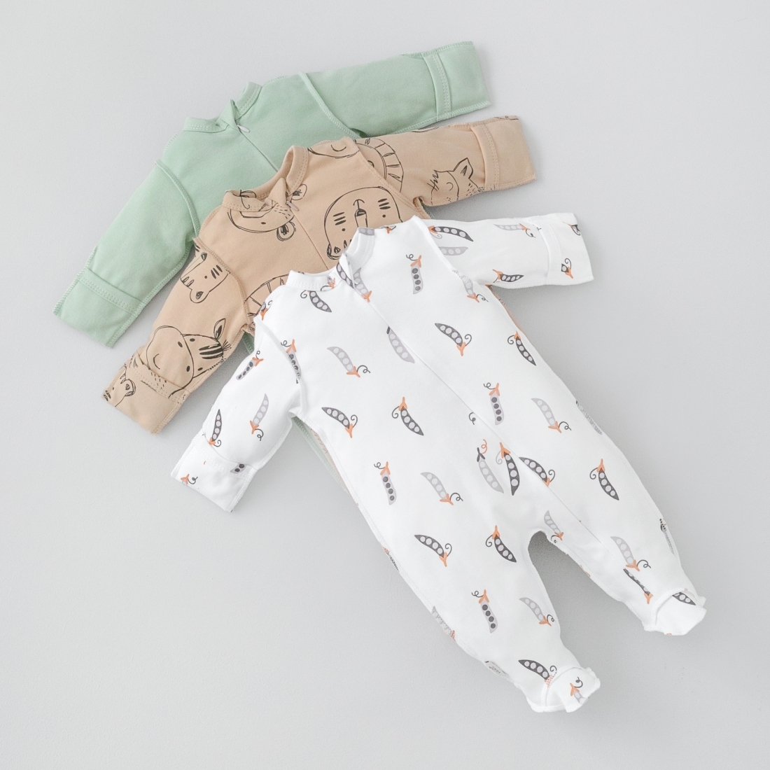 6658314303_optsite5349445c-fa1e-11ed-83e8-9e7f261f33ff Комбинезон слип Швейная Династия "Крошки Горошки ", 3 шт/уп 1