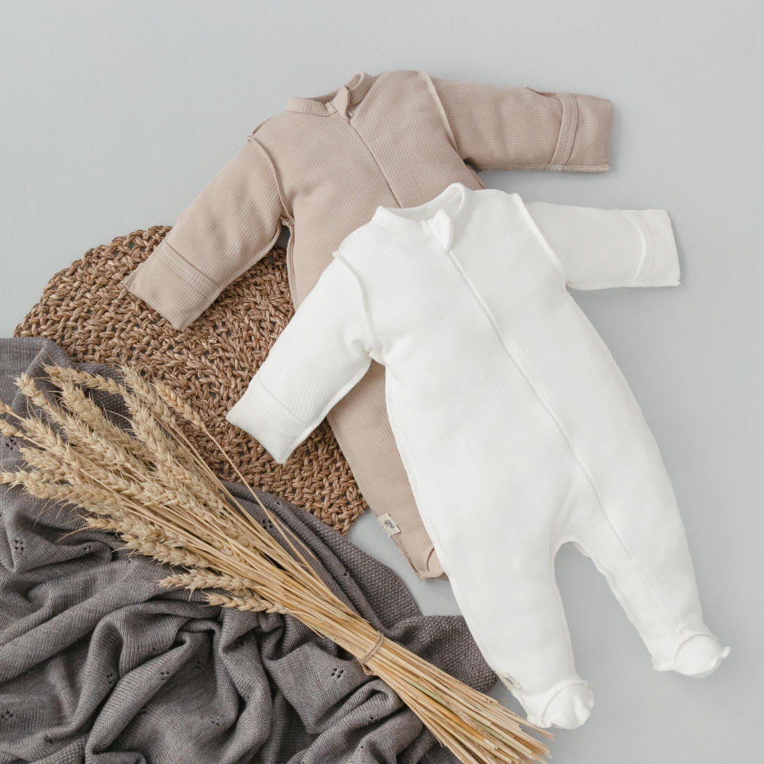 6658314303_optsitee008bb31-7798-11ee-84ac-f700696c0ca8 Комбинезон слип на молнии Швейная Династия "Капучино", 2 шт/уп 1