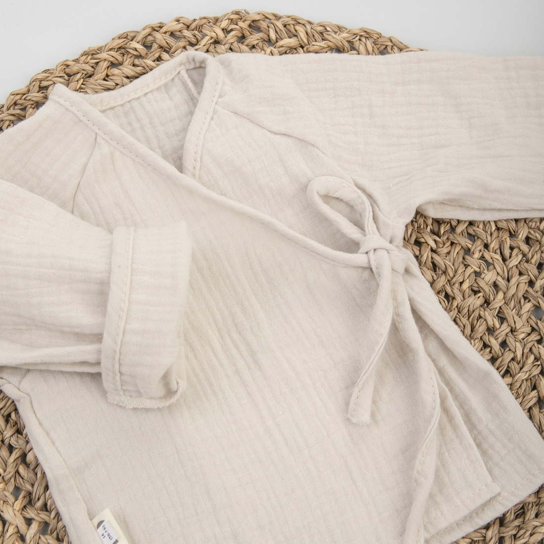 Пижама летняя для новорожденного Швейная Династия "Муслин",светло-бежевый,лето 3