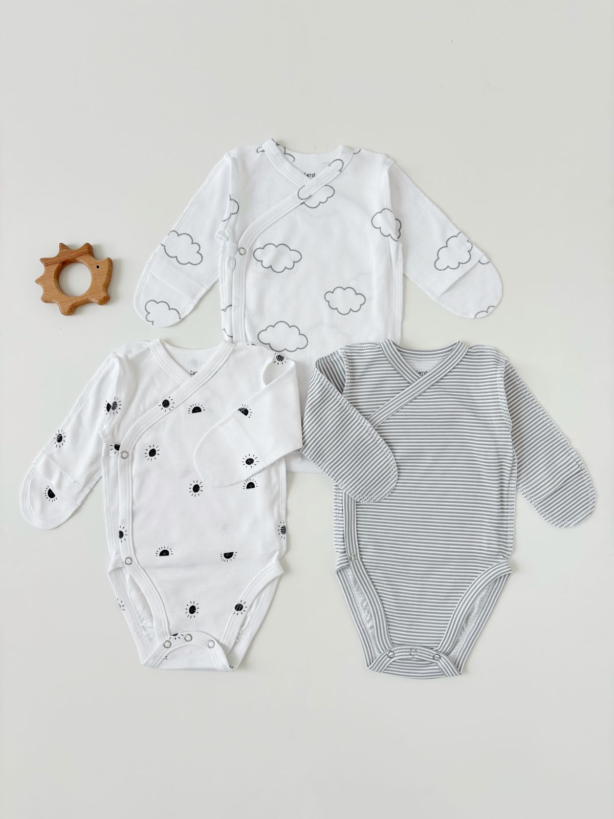 Набор из трех боди-кимоно I love Carrot "Солнышко" 1