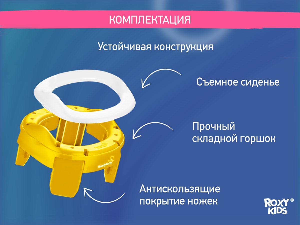 Горшок дорожный Roxy Kids HandyPotty в фирменной сумке 6