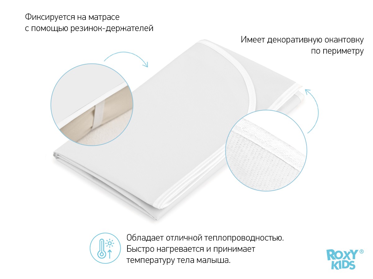 Клеёнка-наматрасник Roxy Kids с резинками-держателями 70х100 см 4