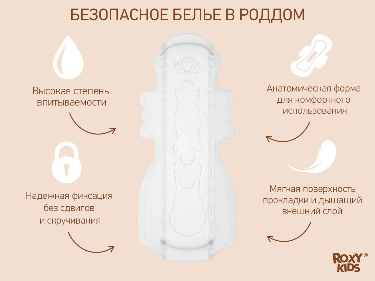 Прокладки Roxy Kids послеродовые EXTRA с бортиками и крылышками 32см, 10шт. 3