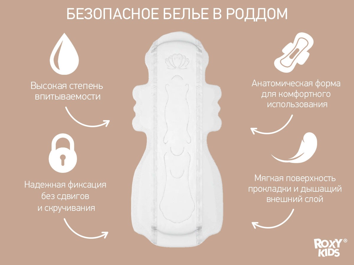 Прокладки Roxy Kids послеродовые EXTRA PLUS с бортиками и крылышками 41см, 10шт. 3
