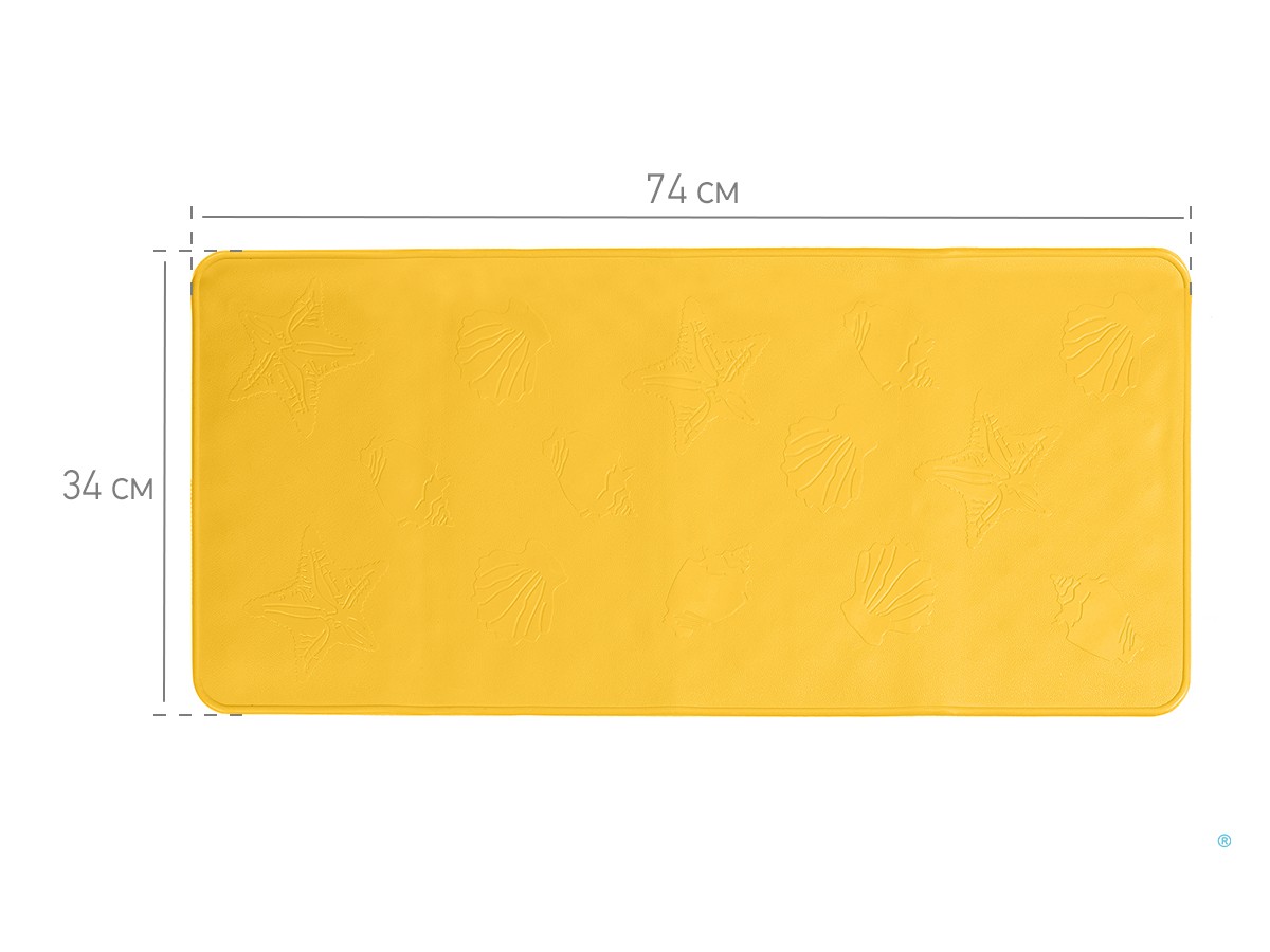 Коврик резиновый для ванны Roxy Kids антискользящий 34х74см 7