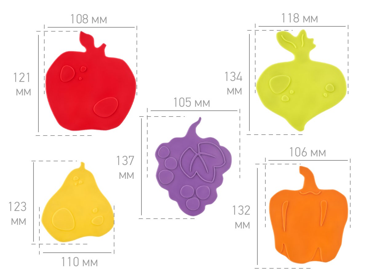 antiskolzyashchie-mini-kovriki-fresh-mix-5-sht_2457171105 Набор игрушек для ванны Roxy Kids мини-коврики 5шт. 8