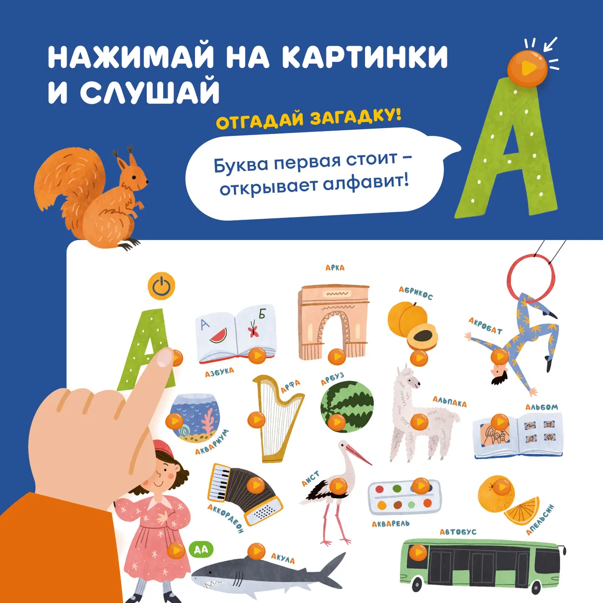 Интерактивная книга Abumba Fingerbook "Азбука" 2
