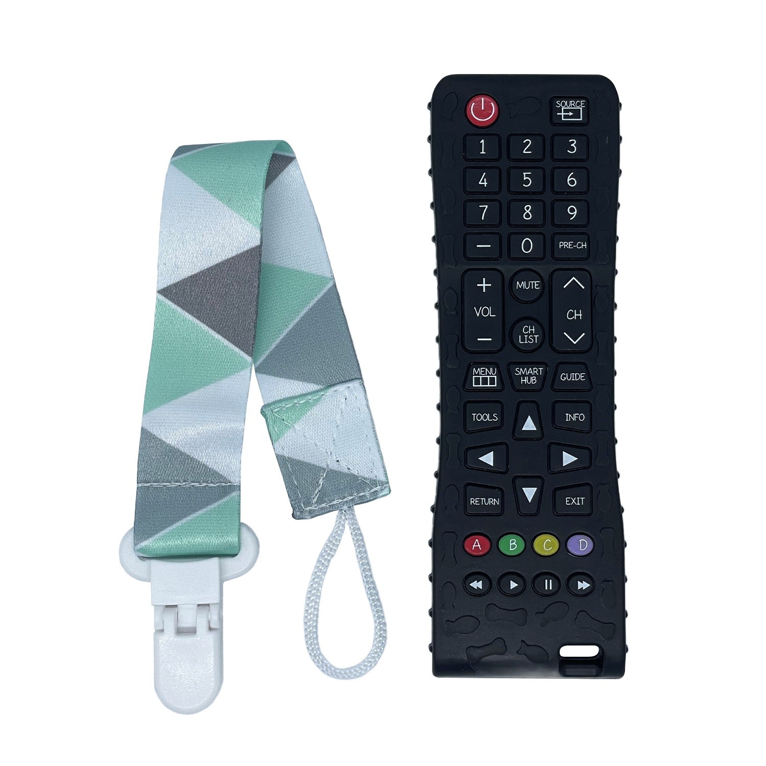 teether_with_holder_remote_controller_big_f319538209 Прорезыватель Roxy Kids силиконовый Пульт от телевизора большой с держателем 1