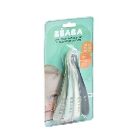 Набор эргономических ложек Beaba SET 4 ERGO SPOON 1ST AGE RAINB