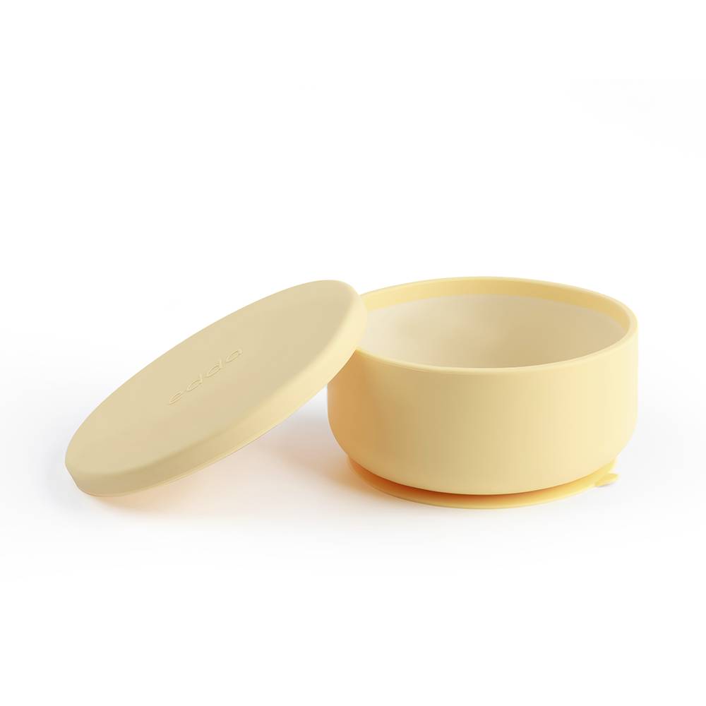 Силиконовая миска Edda на присоске с крышкой 2 Силиконовая миска Edda на присоске с крышкой 1