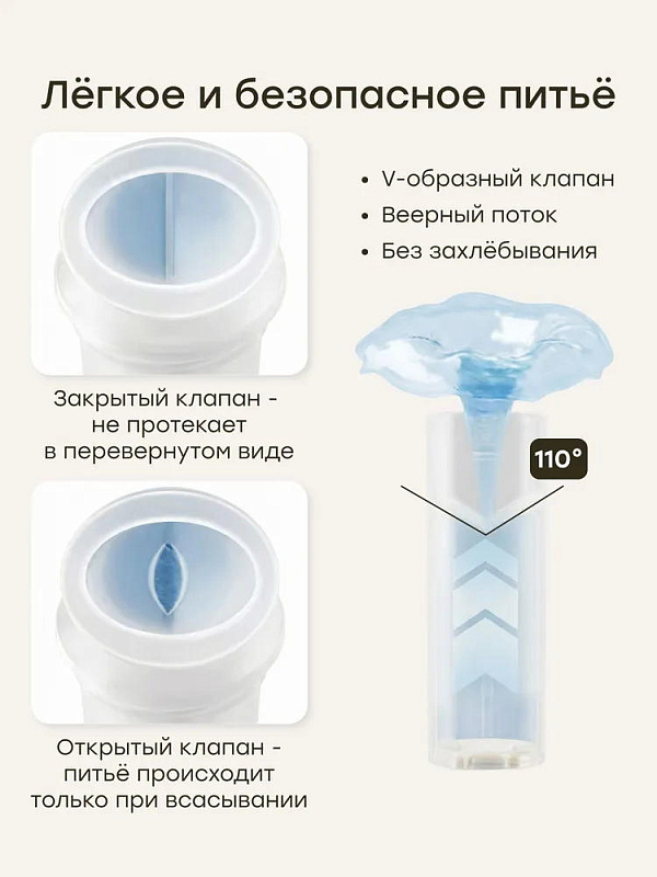 Термопоильник-непроливайка Happy Baby с трубочкой и ручками, 300 мл 2 Термопоильник-непроливайка Happy Baby с трубочкой и ручками, 300 мл