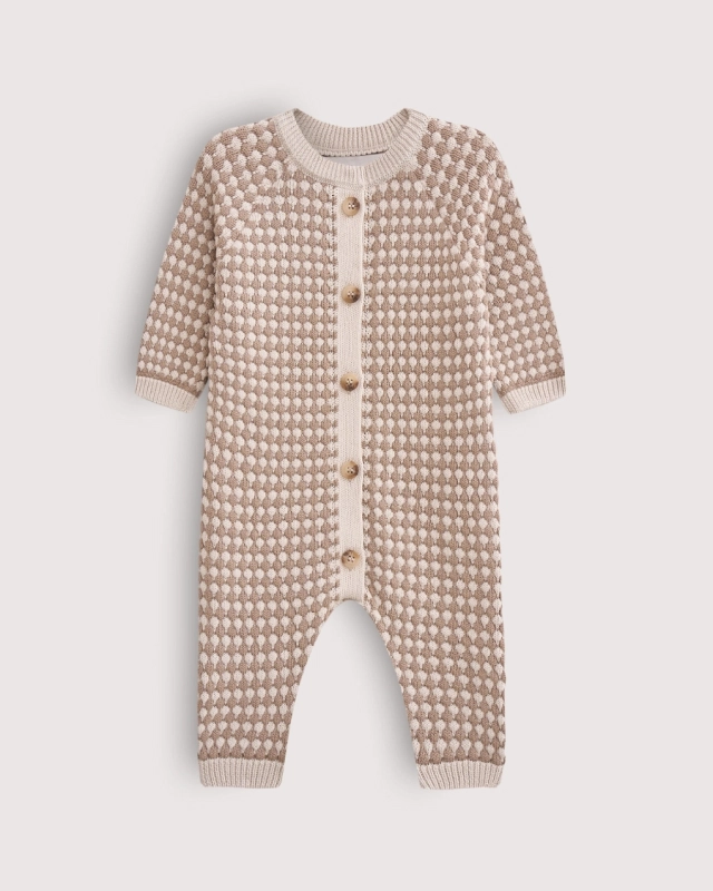 Комбинезон детский Loomknits Бежевые соты LW5507 1 Комбинезон детский Loomknits Бежевые соты LW5507