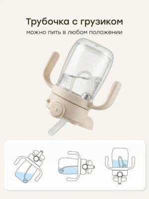 Термопоильник-непроливайка Happy Baby с трубочкой и ручками, 300 мл 15 Термопоильник-непроливайка Happy Baby с трубочкой и ручками, 300 мл