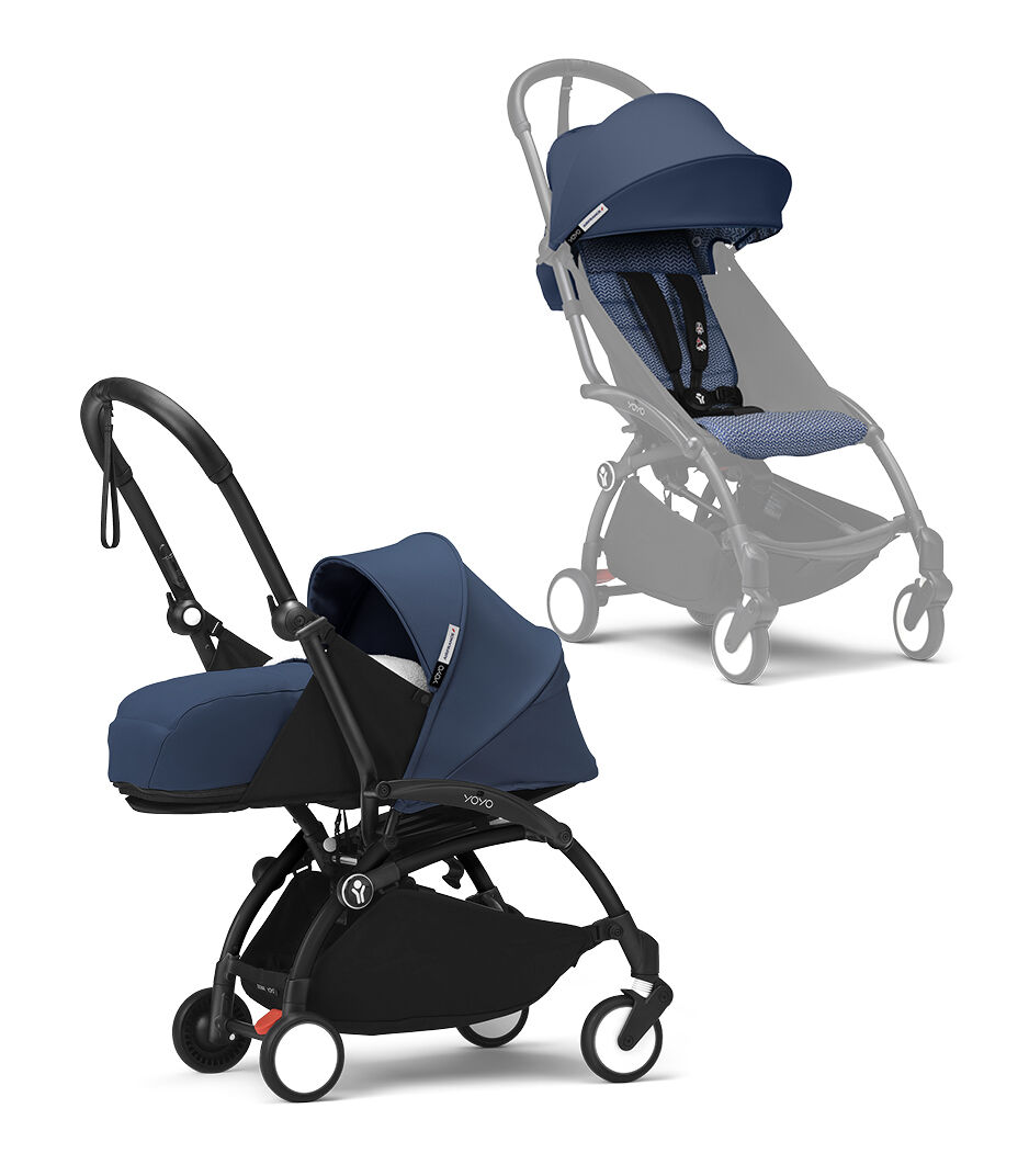 Коляска 2в1 Stokke YOYO3 люлька NP pack черная рама 1 Коляска 2в1 Stokke YOYO3 люлька NP pack черная рама