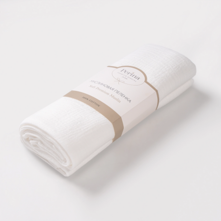 Пеленка Perina двухслойная, муслин 130х110 см