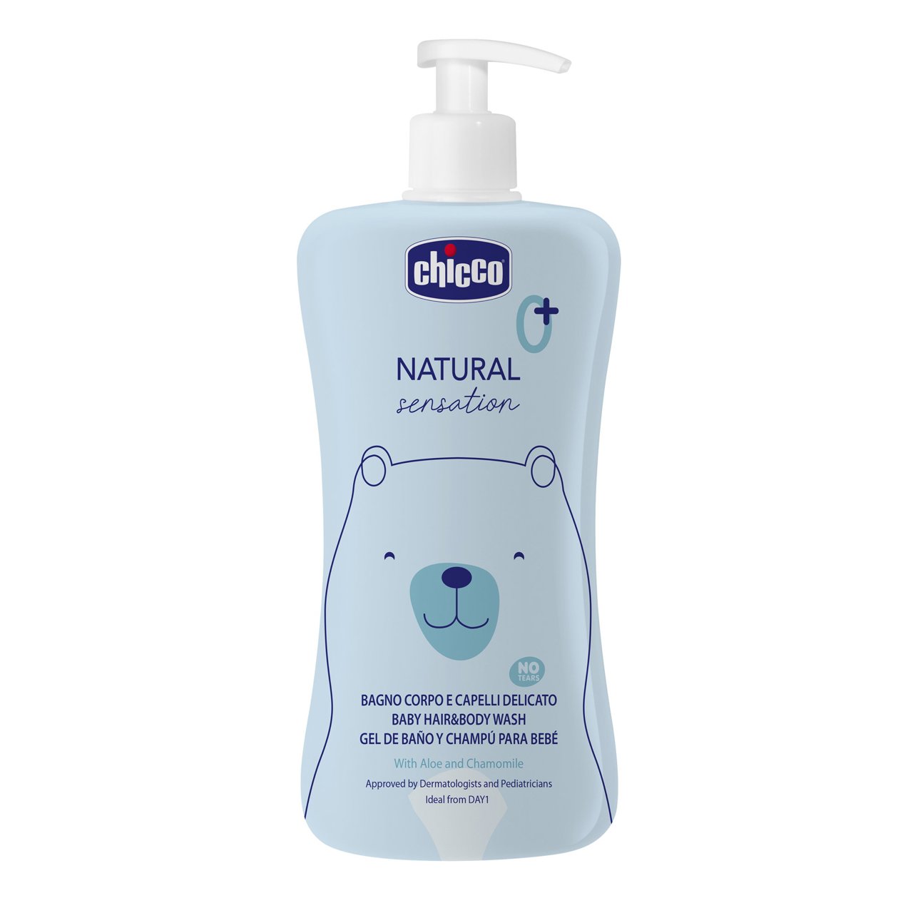Средство для мытья волос и тела без слез Chicco Natural Sensation 500 мл