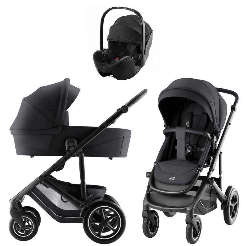 Комплект 3в1 Britax Roemer коляска SMILE 5Z STYLE + автокресло BABY-SAFE CORE Space Black 2 Комплект 3в1 Britax Roemer коляска SMILE 5Z STYLE + автокресло BABY-SAFE CORE Space Black 1