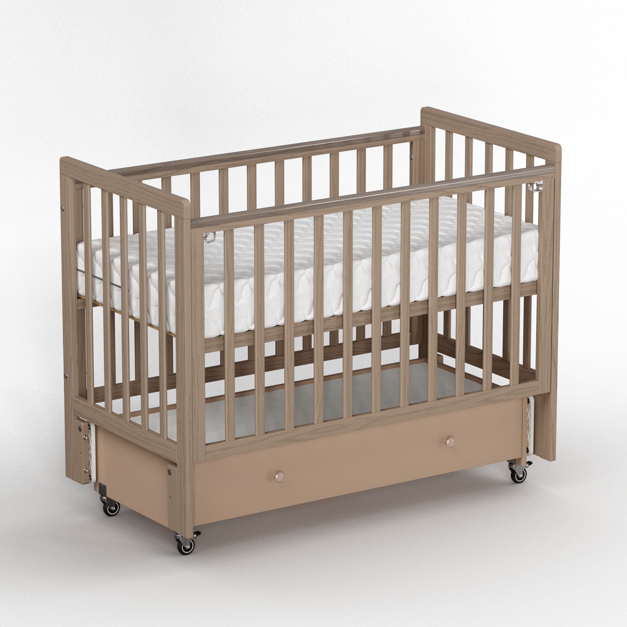 Кроватка Antemi Classic Sleep Premium с маятником и ящиком 12060
