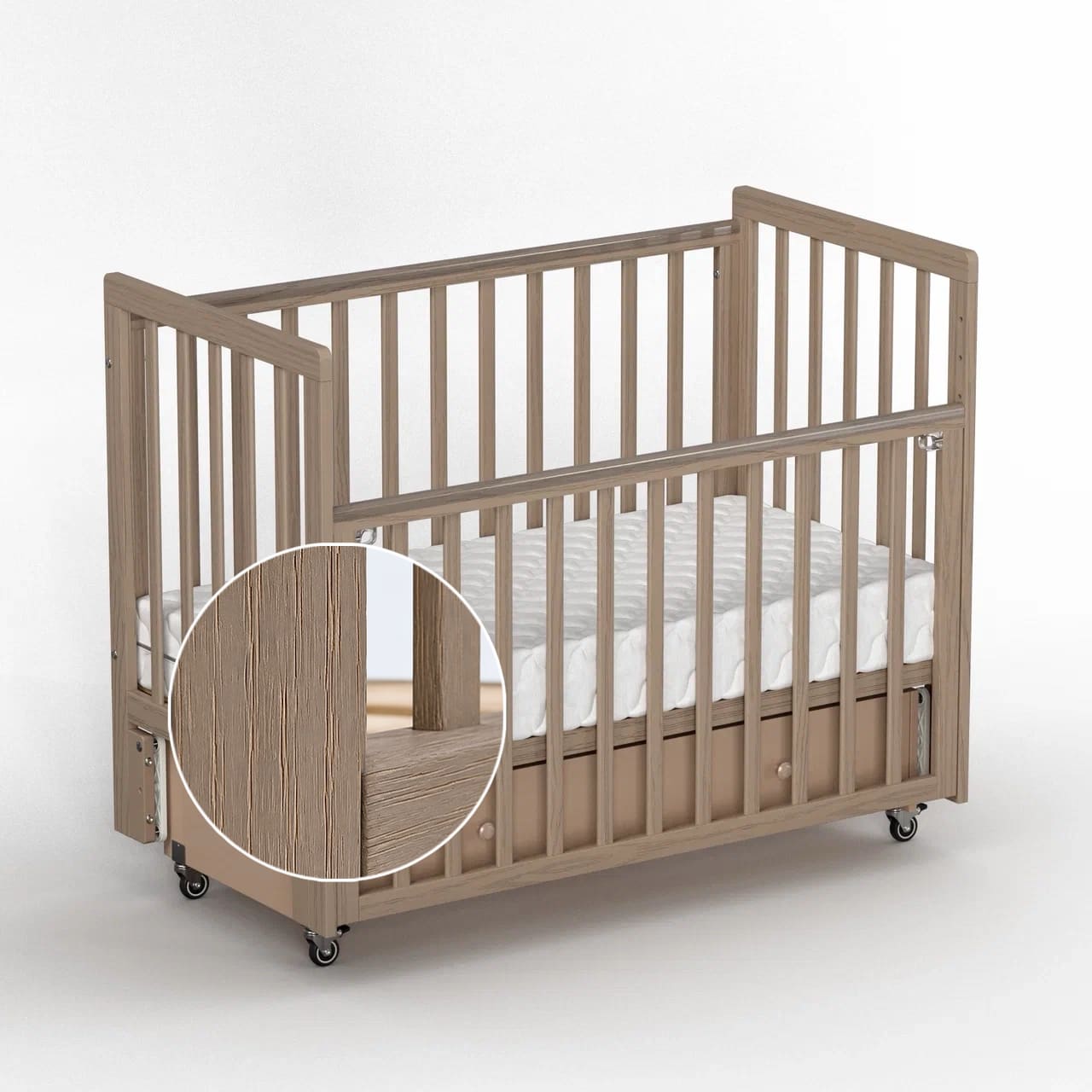 Кроватка Antemi Classic Sleep Premium с маятником и ящиком 12060